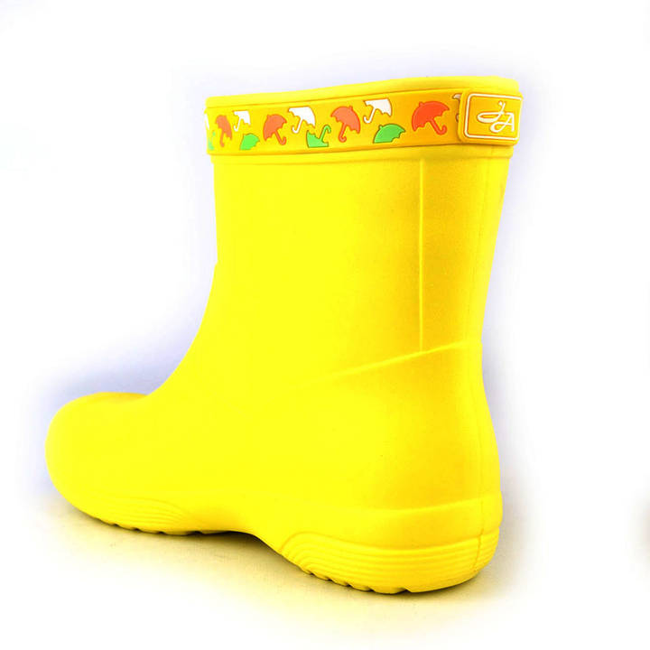 Чоботи Jose Amorales 119211 Жовті з Жовтою ПВХ-стрічкою з парасольками