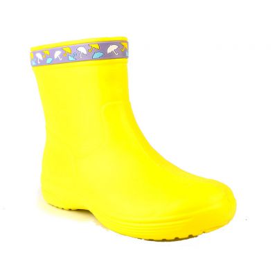 Чоботи Жіночі Jose Amorales 119212 Жовті з ПВХ-стрічкою з парасольками